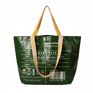 Supermarkt Winkelen Milieu Herbruikbare Plastic Gerecycled Geweven Polypropyleen Zakken Met Dubbele Handvatten - Product Image 3