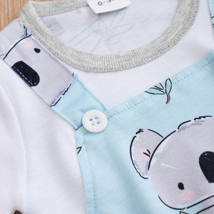 Personalización de Fábrica, Mamelucos para Bebé, Ropa de Recién Nacido, Mono con Estampado de <span class=keywords><strong>Koala</strong></span>, Mameluco de Manga Corta para Verano, <span class=keywords><strong>Pijama</strong></span> para Bebés y Niños Pequeños - Product Image 4