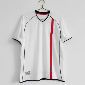 الرجعية 2001 الرجعية قمصان كرة القدم الراقي الأبيض ريترو الفانيلة للبيع