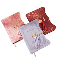 Nouveau design, carnet A5 pour fille, journal professionnel, couverture en cuir PU, pages en kraft avec serrure et clés, idéal pour un cadeau