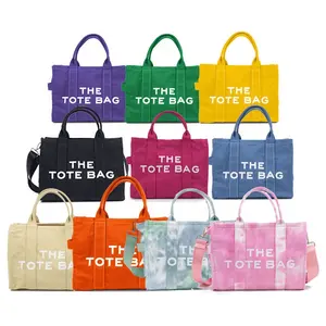 Wholesale Customization Women's Canvas Tote Bags Crossbody Shoulder Bags Summer Beach Tote Bags