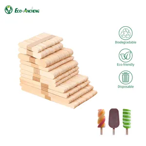 Bastoncini per gelato per ghiaccioli sfusi in legno per alimenti rotondi in legno strumenti per la produzione di bastoncini