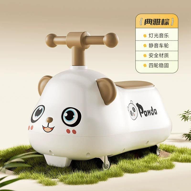 Patinete con forma de oso pardo (música, luces y caja de almacenamiento)