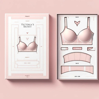 Подарочная коробка Vito's Secret Bra из переработанных материалов с магнитной застежкой, индивидуальная упаковка из премиальной бумаги с горячим тиснением и УФ-покрытием