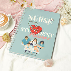 Carnet de notes personnalisé pour étudiants en soins infirmiers 2026 – Agenda hebdomadaire et journalier à spirale pour objectifs d'étude, guide d'étude, cahier scolaire, cadeau - Product Image 4