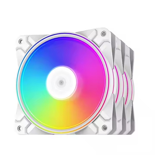 Deepcool CF120 PLUS WH-3 in 1 White Case Fan 1800RPM PWM 120mm Case ARGB  Controller and Hub  Fan Computer Cooling Fans