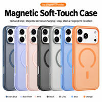 Coque de téléphone mate translucide premium en PC, minimaliste et magnétique pour iPhone