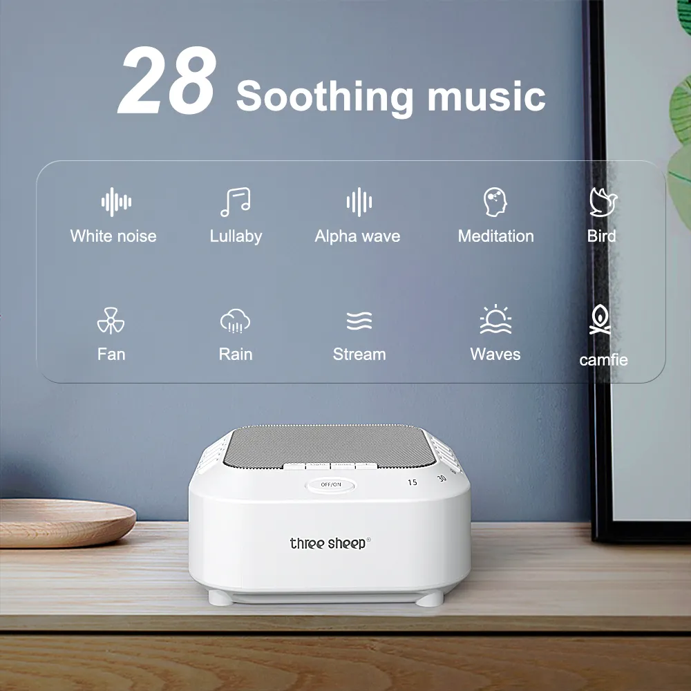 Factory direct wireless speakers White Noise Sleep Sound Machine With Night Light high quality speaker music blue tooth speaker