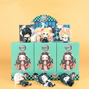 Set de 6 Figuras de Demon Slayer: <span class=keywords><strong>Kimetsu</strong></span> no Yaiba, Versión Dormida Figura de Anime Kochou <span class=keywords><strong>Shinobu</strong></span> Giyuu, Caja Misteriosa Sorpresa, Gachapon, Premios en Caja, Juguetes - Product Image 1