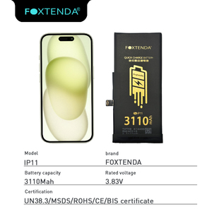 <span class=keywords><strong>แบ</strong></span>รนด์ foxtenda ความ<span class=keywords><strong>เร็ว</strong></span>ในการชาร์จ<span class=keywords><strong>เร็ว</strong></span>สำหรับ <span class=keywords><strong>iPhone</strong></span> <span class=keywords><strong>11</strong></span> 3605mAh <span class=keywords><strong>แบ</strong></span><span class=keywords><strong>ต</strong></span>เตอรี่โทรศัพท์มือถือสำหรับ <span class=keywords><strong>iPhone</strong></span> <span class=keywords><strong>11</strong></span> - Product Image 1