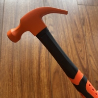 Marteau à griffes de qualité industrielle 16 oz avec manche en fibre de verre et TPR, acier au carbone 45, outil à main pour la construction, personnalisable OEM