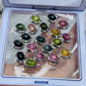 Оптовая продажа, натуральная Высококачественная Серебристая 925, несколько цветов, турмалиновое хрустальное ожерелье, хрустальный флакон, подвеска для украшения подарков - Product Image 3