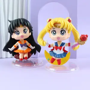 6 Pçs/lote Marinheiros Figura Lua Anime Linda Menina Princesa Serenidade Chiba Mamoru Hino Rei Boneca Ornamentos