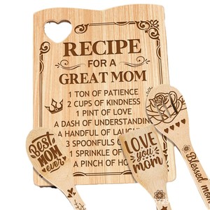 Solid Wood Cutting Board Rectangle Laser Engraved Rustic <b>Kitchen</b> Bread Board Household Use - Product Image 5