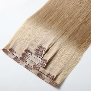 लक्जरी गुणवत्ता 100% प्राकृतिक यूरोपीय कुंवारी बालों का विस्तार निर्बाध रूप से pक्लिप कच्चे क्यूटिकल को सही फिट के लिए अदृश्य - Product Image 1