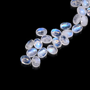 אבני חן טבעיות אבן ירח מותאמת אישית גודל צורה סגלגלה בחיתוך קבושון אבני חן רופפות באיכות גבוהה אבן ירח כחולה - Product Image 4