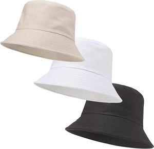 Chapeau de pêcheur unisexe en coton de couleur unie pour adultes, chapeau de pêcheur d'été pour femmes pour la pêche, le <span class=keywords><strong>ski</strong></span>, le cyclisme, usage quotidien. - Product Image 3
