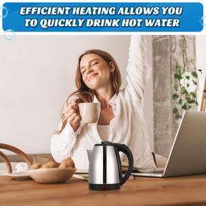201# Stainless Steel Cordless Electric <b>Kettle</b> Fast Boil Automatic Shut-off Boil-Dry Protection <b>Temperature</b> <b>Control</b> 1.8L - Product Image 2