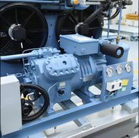 Nouvelle unité de condensation basse température avec compresseur semi-hermétique à piston et moteur, écologique, pour entrepôt de produits surgelés