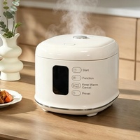 Cuisinière à riz électrique en acier inoxydable de 2,5 L, 7 modes de cuisson, ouverture du couvercle en un clic, commande tactile, revêtement antiadhésif, affichage numérique LED