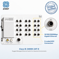 Cisco Switch Catalyst IE-3400H-24T-E Heavy Duty IP67 Switch 24x 1G M12 X-Coded -40C hingga 75C Wall Mount Fanless Network Essentials