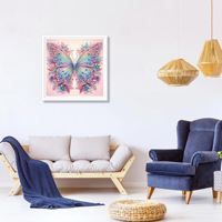 Kit de peinture diamant animal papillon 5D moderne en forme spéciale décoration de la maison à la main diamant Art peinture murale