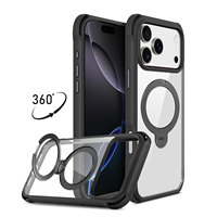 Coque de téléphone antichoc en TPU avec béquille magnétique 360° de haute qualité pour iPhone 17 Pro Max Plus 17 Air et 18