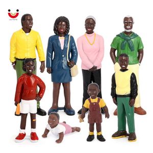 Figuras de Juguete Educativas Montessori STEM de PVC Sólido al por Mayor, Figuras de <span class=keywords><strong>la</strong></span> <span class=keywords><strong>Familia</strong></span> Negra - Product Image 1