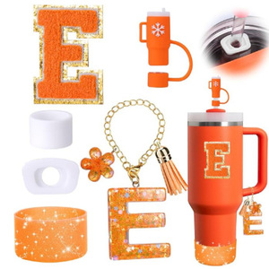 26 lettere di resina con paillettes ciondolo ricamato Phnom Penh lettera inglese adesivo portabicchieri per bicchieri accessori <span class=keywords><strong>Bar</strong></span> - Product Image 2
