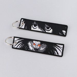 Nouveau porte-clés brodé en tissu tissé, inspiré des animes japonais populaires <span class=keywords><strong>Death</strong></span> <span class=keywords><strong>Note</strong></span> et Solo Leveling - Product Image 3