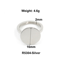 Heiß begehrte, 18 Karat vergoldete Edelstahl-Siegelringe mit geometrischem, rundem Design, minimalistische, günstige runde Anhängerringe