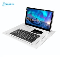 Moniteur de Table d'affichage LCD rabattable, mécanisme de levage motorisé, pour ordinateur, bureau, pour salle de conférence