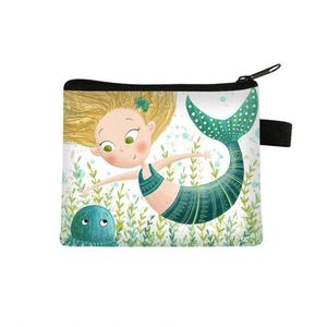 High Quality <b>Cute</b> Cartoon Girls Coin Bag Custom Printing Polyester Student Mini Square Coin <b>Purse</b> - Product Image 5