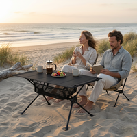 Mesa Plegable Moderna de Aleación de Aluminio Ligera para Camping y Picnic - Muebles Portátiles para Exteriores, Playa y Tiendas de Campaña