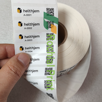 Etiqueta Adhesiva Personalizable al por Mayor con Código QR Anti-Falsificación, Rollo de Etiquetas con Número de Serie Variable, Código de Barras, Embalaje PET