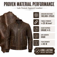 Fournisseur de cuir microfibre vintage brun foncé pour blouson bomber, doux, anti-rayures, élastique, conforme aux normes EU POPs SGS ISO GRS REACH RoHS OEM
