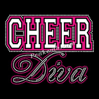 Cheer Diva cheerleader strass Bling chemise ou débardeur fer sur cheerleader strass chemise joyeux T-shirt