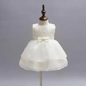 Abiti Da battesimo Per Le Ragazze Avorio Del Bambino 1 Anno Di Compleanno Abito Bianco In Chiffon Abito Da Principessa Per I Bambini Abiti Da Battesimo