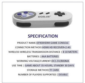 SF900คอนโซลวิดีโอเกมมินิ32บิตย้อนยุคคลาสสิก HD ทีวีคอนโซลเกมคอนโซลสำหรับ <span class=keywords><strong>Nintendo</strong></span> รองรับรูปแบบเกม FC & MD