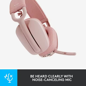 Casque sans fil Logitech Zone Vibe 100 certifié pour Teams Zoom, micro à réduction de bruit, léger, circum-auriculaire - Product Image 5
