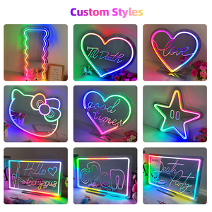 Divatla personalizzato personalizzato stella specchio al Neon con luce a Led per la decorazione camera da letto <span class=keywords><strong>di</strong></span> nozze tubo luci al neon - Product Image 6