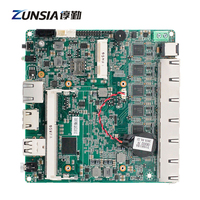 Murah 6 * LAN industri PC Nano ITX Motherboard Intel i225 Firewall J1900 DDR3 8GB Pfsense Server Router dengan kinerja tinggi