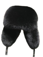Gorro de Invierno de Moda al por Mayor, Gorro Cálido con Orejeras, Gorro de Piel de Mapache Natural