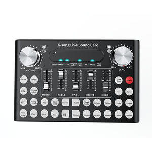 F007 Mezcladores de tarjetas de <span class=keywords><strong>sonido</strong></span> de audio de alta calidad Micrófono USB externo Familia K-song <span class=keywords><strong>Tarjeta</strong></span> de <span class=keywords><strong>sonido</strong></span> en vivo - Product Image 1