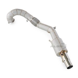 Downpipe senza avviso di guasto motore per Volkswagen <span class=keywords><strong>Golf</strong></span> MK7/MK7.5 <span class=keywords><strong>GTI</strong></span> 2.0T 2014-2019, catalizzatore a striscia in acciaio inossidabile con isolamento - Product Image 4