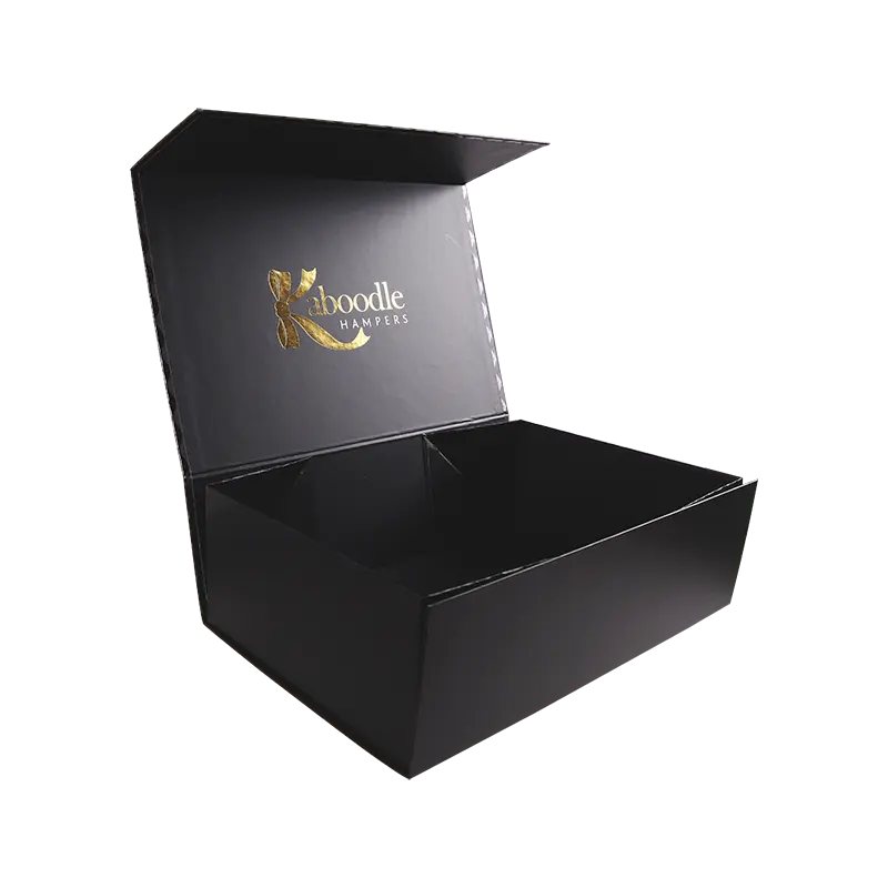 Black package snap folding apparel paper bow tie packaging box