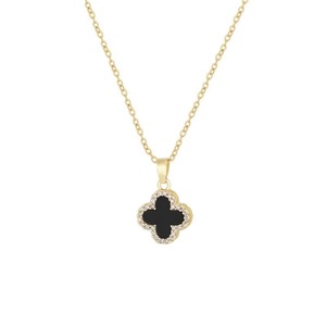 Factory Direct Luxury Four-leaf Clover <strong>Titanium</strong> Steel Necklace Simple Clavicle <strong>Chain</strong> Large Earrings Four-leaf Necklace <strong>Chain</strong> - Product Image 5