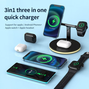 15W 3 in 1 Magnetic Wireless Charging Stand Fast <b>Charger</b> for Mobile Phone <b>Smartwatch</b> TWS Headphones with Holder - Product Image 6