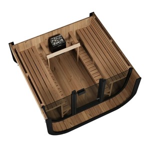 Sauna Exterior de Madera de Abeto de Diseño Nuevo para 4-6 Personas, Sauna Tradicional de Leña - Product Image 2
