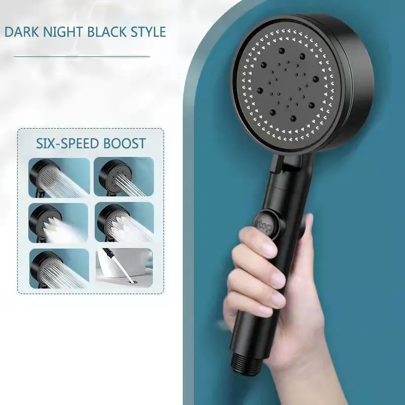 Shower Head Pressurized Shower Set Wholesale Black Samurai Home Bath Handheld Shower Head Bracket
